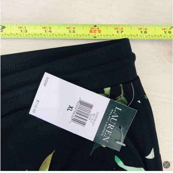 Lauren Ralph Lauren Women's XL Wide-Leg Tropical-Print Jersey Pants NWT - Picture 5 of 12